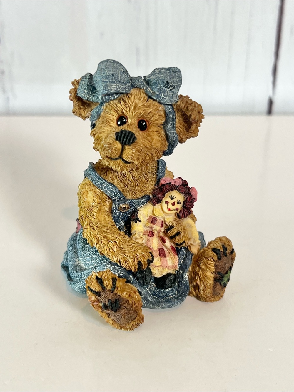 Boyds Bears Bearstone Sally Quignapple with Annie Figurine 227760 Vintage 2000